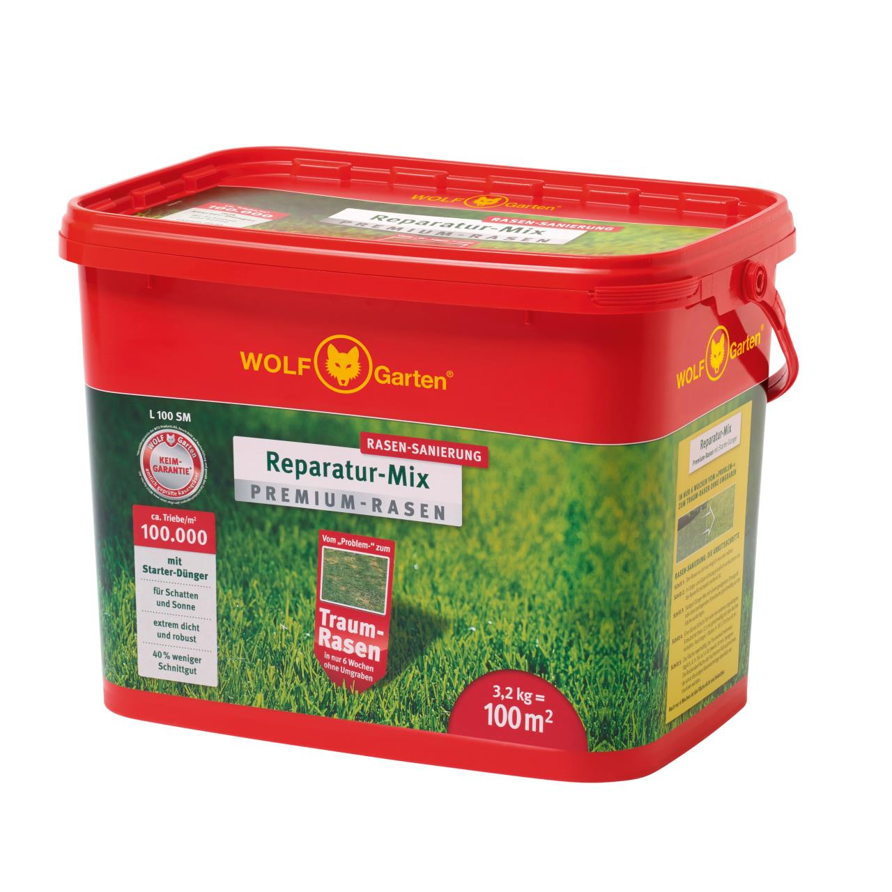 Premium-Rasen mit Starter-Dünger L 100 SM